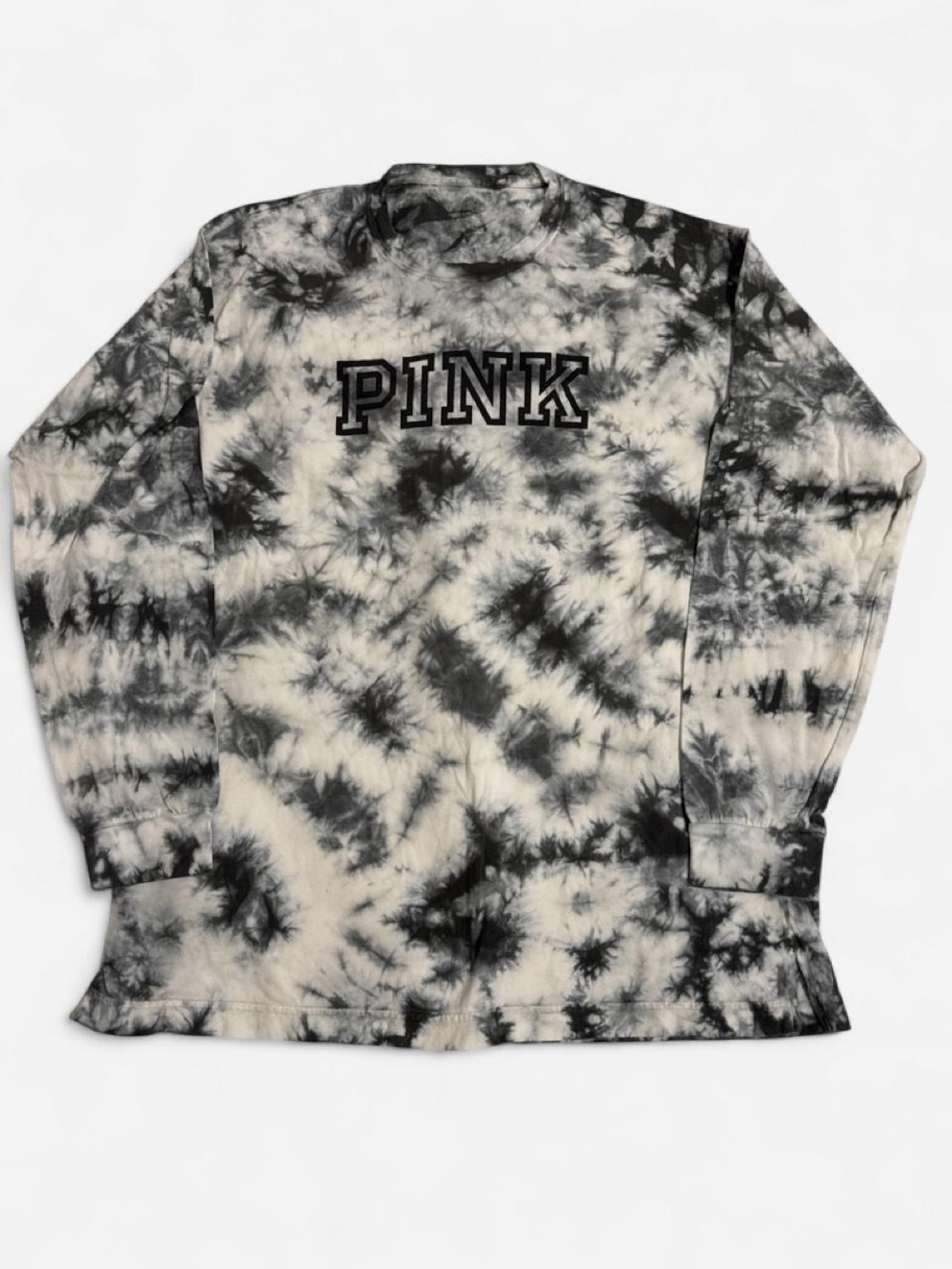 PINK Victoria's Secret Gray Tee with White Logo Print